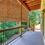 Barydat 2 Pcs 4 x 16.4 ft Reed Fence Roller Reed Fencing, Privacy Patio Screen Decorative Fences Reed Screen Curtain for Garden Backyard Patio Balconies (Brown) Barydat