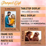 Customization Mill Love Picture Frame Personalized, 5x7 - Couple, Hearth & Your Initials on Tree, Romantic Gifts for Anniversary, Wedding, Engagement Customization Mill