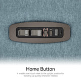 MCombo Oversized Swivel Glider Rocker Recliner with Adjustable Headrest, Dual Motor Power Recliner for Nursery, Led Nightlight, Fabric PR601 (Pacific Blue) MCombo