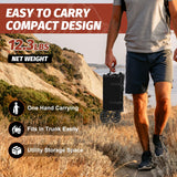 Eusuncaly Collapsible Wagon Cart with Wheels Foldable Wagon Folding Outdoor Utility Wagon Grocery Wagon for Camping Shopping Sports Gardeing Fishing (Black) Eusuncaly