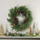 Northlight Pine Cone and Cedar Artificial Christmas Wreath - 32-Inch, Unlit Northlight