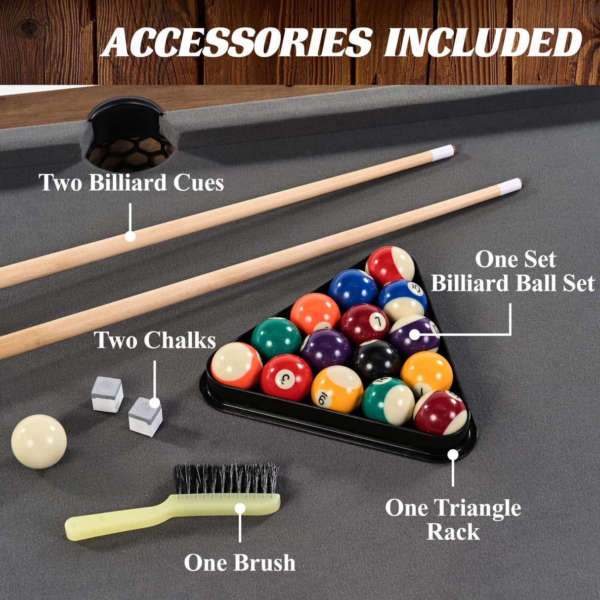 Barrington Billiards 5.5' Urban Drop Pocket Table with Pool Ball and Cue Stick Set, Perfect for Game Rooms Barrington Billiards