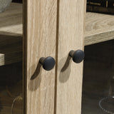 Sauder 420035 North Avenue Display Cabinet, For TVs up to 32", Charter Oak finish Sauder