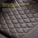 Dowinx Gaming Chair Ergonomic Racing Style Recliner with Massage Lumbar Support,4D armrest Gamer Chair for Computer PU Leather with Retractable Footrest (Brown) Dowinx