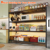 REIBII 60" W Storage Shelves 4 Tier Wire Shelving Unit with Wheels 3000 LBS Heavy Duty Steel Commercial Shelving for Garage,Pantry,Warehouse,Kitchen,School, Business,60”W ×24”D×65.3”H REIBII