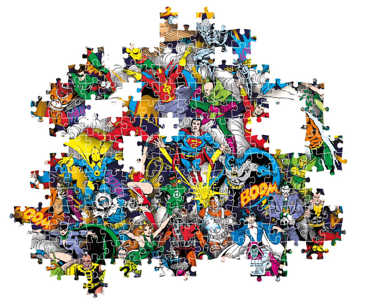 Clementoni - Impossible Puzzle - DC Comics Justice League - 1000 Pieces - Difficult Puzzle for Adults with Superheroes, Made in Italy, 39863 Clementoni