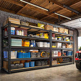 DurayLoly 55" W Storage Shelves, 2550LBS Garage Shelving Heavy Duty, 5-Tier Heavy Duty Shelving, Adjustable Metal Shelving Unit for Garage, Warehouse, Pantry, Kitchen, 55" W × 24" D × 72" H, Black DurayLoly