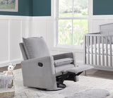 Oxford Baby Uptown Upholstered Swivel Glider and Recliner Nursery Chair, Gray Oxford Baby