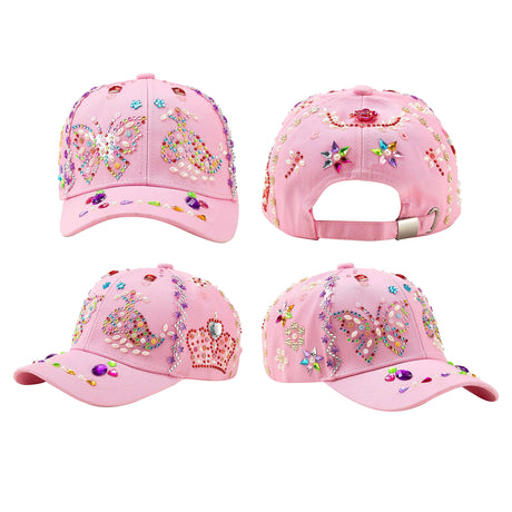 Klever Kits Decorate Your Own Baseball Cap with 7 Sheets Gems Stickers, Art & Crafts Kit for Kids, Fun Creative DIY Toys for Kids Girls Klever Kits