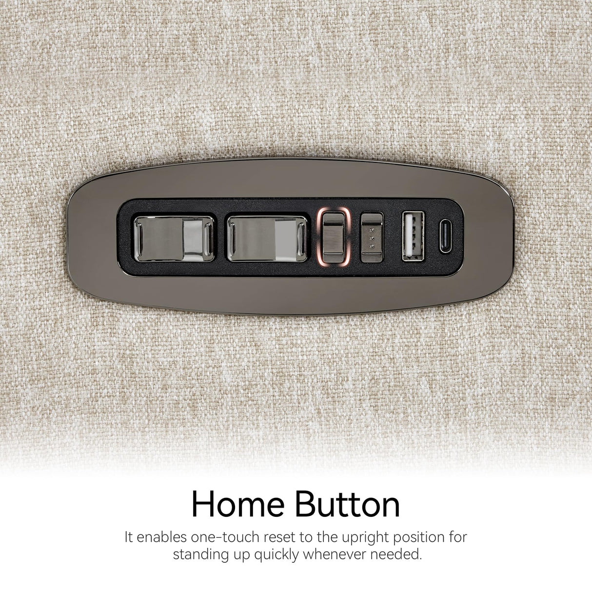 MCombo Oversized Swivel Glider Rocker Recliner with Adjustable Headrest, Dual Motor Power Recliner for Nursery, Led Nightlight, Fabric PR601 (Beige) MCombo