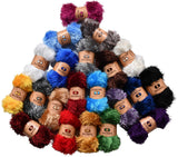 Lukche Eyelash Fun Fur Yarn Premium 100% Polyester 164 Yds (150 Mt), 3.53 Oz (100 Gr) Colorful Crochet Yarn Dıy Hand Knitting. (Cream, 1 Skein) LUKCHE