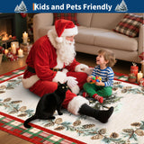 GarveeHome Red Checkered Christmas Rug 3x5 Washable Holiday Area Rugs for Living Room, Non-Slip Christmas Tree Rug for Bedroom Stain Resistant Low-Pile Carpet for Entryway Dining Room Nursery GarveeHome