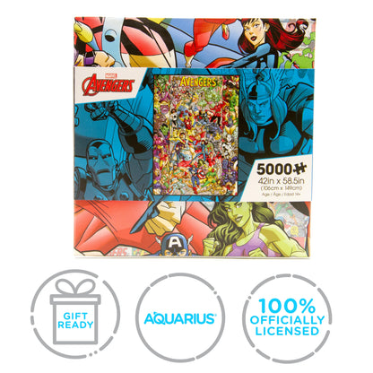 AQUARIUS Avengers 60th Anniversary 5000pc Puzzle (5000 Piece Jigsaw Puzzle) - Glare Free - Precision Fit - Officially Licensed Marvel Merchandise & Collectibles - 58.8 x 42 Inches