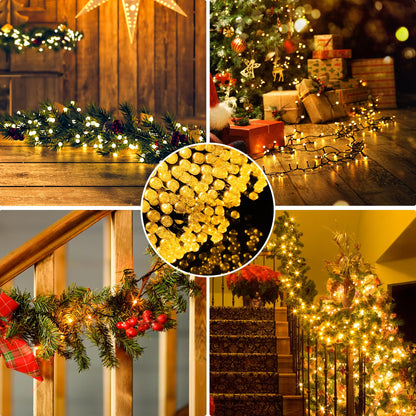 ALENEY 500 LED Christmas String Lights Indoor Outdoor, 164 Feet Upgraded Crystal Fairy Lights Plug in 8 Modes Christmas Tree Lights for Bedroom Classroom Wedding Party Christmas Decorations