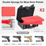 Kinghardcase Gun Safe Case for Pistol, TSA Combination Lockable Pistol Case Hard Shell Waterproof & Shock Proof, 10.6”*8.8”*4” Gun Lock Box for Travel Gun Case 9mm Kinghardcase