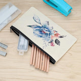 10 Pack Sublimation Blanks Canvas Makeup Bags with Wristband Lanyards, DIY Heat Transfer Cosmetic and Pencil Pouches, Multi-Purpose Travel Toiletry Zipper Bags for Crafting and Personalization HeKimLee