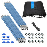 Machrus Upper Bounce Trampoline Safety Enclosure Set for 7.5 FT 10FT 12FT 13FT 14FT 15FT Frames - Includes Net, Poles & Hardware - Installs Outside Frame Upper Bounce
