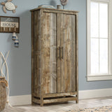 Sauder Granite Trace Storage Pantry Cabinet, L: 35.2"x W: 16.26"x H: 71.97", Rustic Cedar finish Sauder