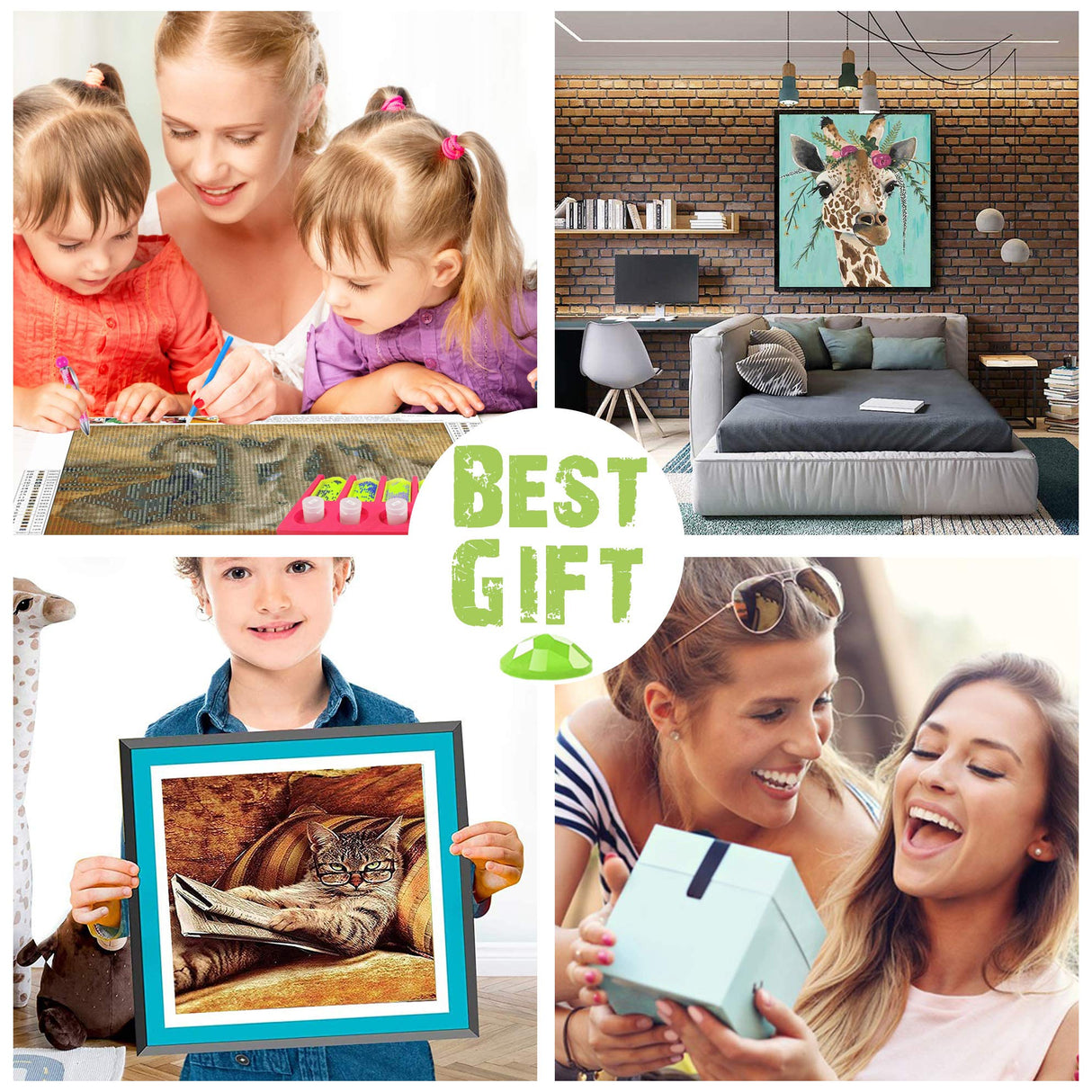 Kaliosy 5D Diamond Art Painting Kits for Adult Aircraft Airplane by Number Kits, Paint with Diamonds Art Sky Landscape DIY Full Drill, Crystal Craft Cross Stitch Embroidery Decoration 12x16inch Kaliosy