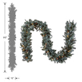 National Tree Company Pre-Lit 'Feel Real' Artificial Christmas Garland, Green, Arctic Spruce, White Lights, Decorated With Pine Cones, Plug In, Christmas Collection, 9 Feet National Tree Company