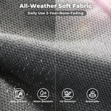 ovios 6 Pieces Patio Furniture Set, Outdoor Wicker Sectional Sofa with Coffee Table Comfy Cushions, Modern Modular Deep Seat Rattan Couch Conversation Set, Dark Grey ovios