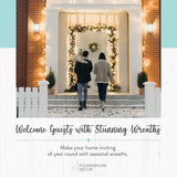 Small Wreath - Rustic Farmhouse Living Room Decor with Wreath Frame & Seasonal Wreaths - Stylish Home Wall Decor for Living Room, Entryway & Kitchen by Foundations Decor, Fall Foundations Decor