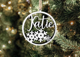 Personalized Name Ornament, Custom Family Name Ornament, Wooden Christmas Stocking Tag, Present Gift Tag Generic