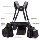 ToughBuilt - Pro Framer Suspension Rig with Pockets - Heavy Duty, Deluxe Premium Quality, Durable - Adjustable Size - (TB-301-6) ToughBuilt