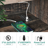 YITAHOME Large Record Player Stand with Power Outlets & LED Lights, Vinyl Record Storage Table with Display Shelf Holds Up to 120 Albums, Turntable Stand for Living Room, Bedroom, Dark Rustic Oak YITAHOME