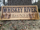 Personalized Bar Sign Custom Carved Wood Sign Personalized Wood Sign Groomsmen Gift Cabin Sign Man Cave Sign Pub Rustic Home Decor Housewarming Gift Wine Cellar Beer Basement Bar Decor 3D Woodworker