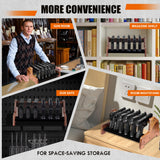 simesove Walnut Wood Pistol Rack Gun Rack, Gun Safe Pistol Storage, Gun Safe Accessories Organizer, 6 Pistol Rack Holder with Carpeted simesove