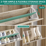 YITAHOME Shoe Cabinet with 2 Flip Drawers, Entryway Shoe Storage Cabinet with Open Shelves, Free Standing Hidden Shoe Rack Storage Organizer for Entryway/Hallway/Closet YITAHOME