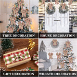 Whaline 2 Rolls Wired Edge Plaids Ribbon - Christmas Buffalo Check Red Green, 2.5 Inch Farmhouse Craft for DIY Gift Wrapping, Wreath, Xmas Tree Bow Decoration, 10 Yards Whaline