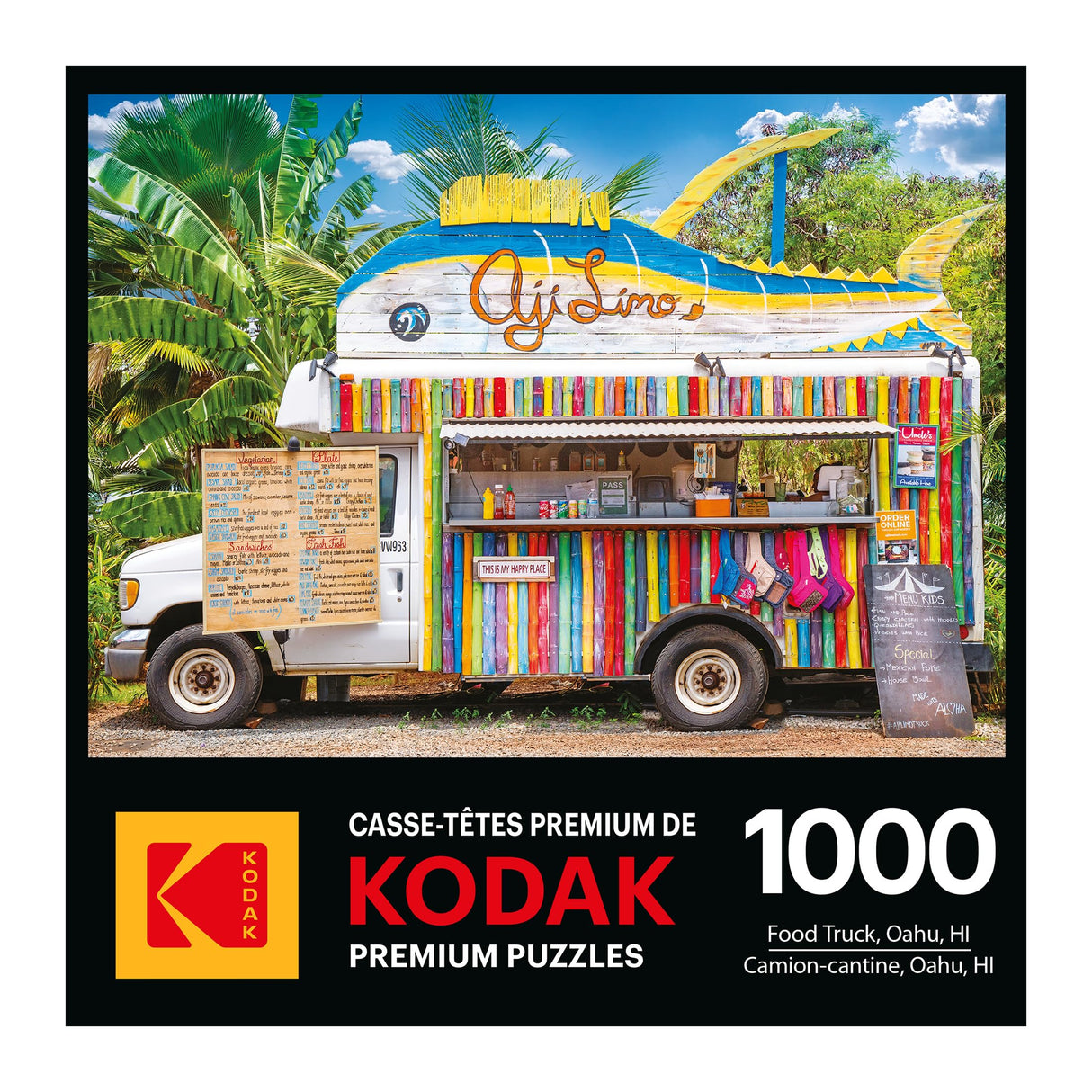 RoseArt - Kodak Premium - Food Truck, Oahu, HI - 1000 Piece Jigsaw Puzzle for Adults RoseArt