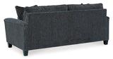 Signature Design by Ashley Abinger Chenille Contemporary Sofa with 2 Accent Pillows, Dark Gray Signature Design by Ashley
