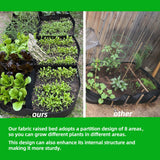 CJGQ Fabric Raised Garden Bed, 128 Gallon 8 Grids Plant Grow Bags, 3x6FT Planter Raised Beds for Growing Vegetables Potatoes Flowers, Rectangle Planting Container for Outdoor Gardening CJGQ