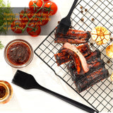 Heat Resistant Basting Brush Set, Tradyx Pastry Brush, Silicone Brush For Cooking And Baking, bbq Brushes For Sauce, Durable Steel Structure And One Pieces Design, Dishwasher Safe, 2 Pcs, (Black) TRADYX