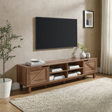 Walker Edison Tinsley Barn-Door Low Stand for TVs up to 80 Inches, 70 Inch, Rustic Oak Walker Edison