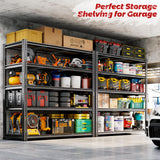 48"W Garage Shelving, 3050LBS Storage Shelves Heavy Duty, 5 Tier Metal Shelving Unit Adjustable Garage Shelves Heavy Duty Shelving for Warehouse,Commercial, Kitchen, 48" W × 18" D × 72" H, Black CypBed