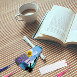 30 Pcs Sublimation Bookmark Blank 5.9"X1.5" X0.65mm Heat Transfer Aluminum Metal Bookmarks Bulk DIY Bookmarks with Hole and Colorful Tassels for Crafts,Personalized Tassels Blank Bookmarks GEKIXUTP