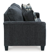 Signature Design by Ashley Abinger Chenille Contemporary Sofa with 2 Accent Pillows, Dark Gray Signature Design by Ashley
