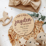 3D Personalized Wooden Baby Name Announcement Sign, 3 Optional Sizes, 39 Font Colors, Birth Announcement Sign, Newborn Name Sign, Baby Shower Nursery Gift Customization Mill