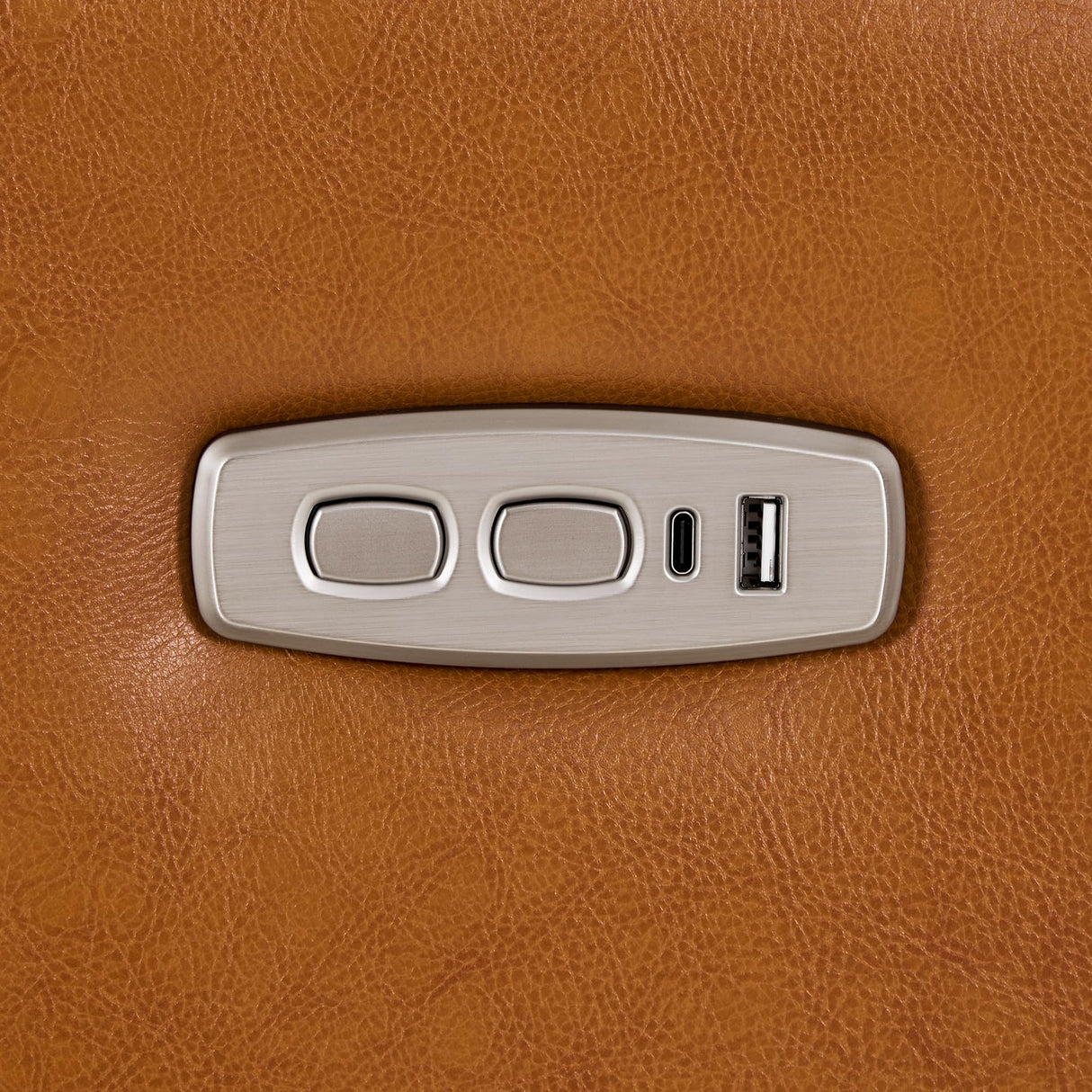 MCombo Zero Wall Recliner Chair, Power Wall Hugger Recliner with USB & Type-C Dual Charge Ports, for Small Space, Living Room, RV PR644 (Cognac Brown) MCombo