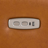 MCombo Zero Wall Recliner Chair, Power Wall Hugger Recliner with USB & Type-C Dual Charge Ports, for Small Space, Living Room, RV PR644 (Cognac Brown) MCombo