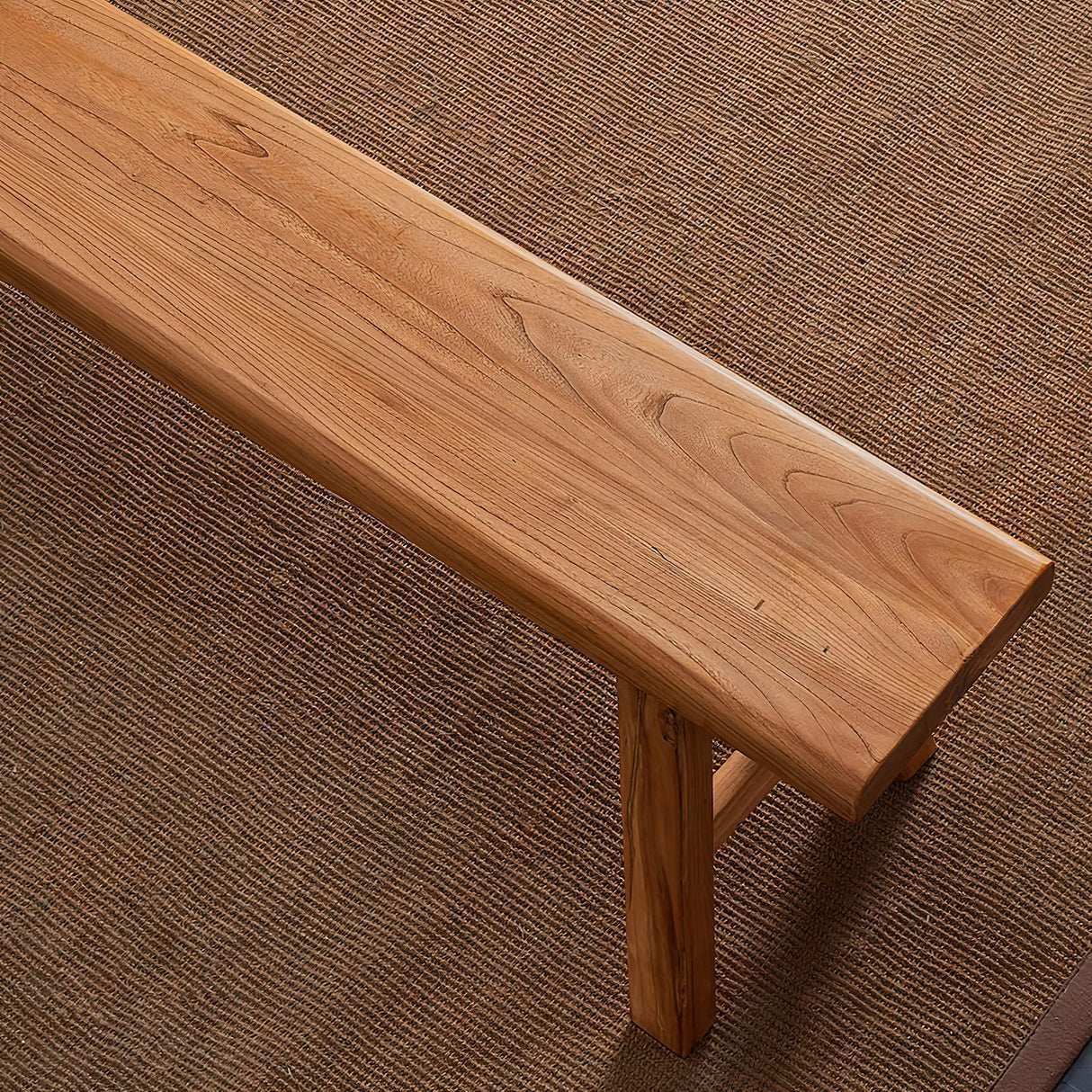 ZPrestiCraftbl Farmhouse Wood Bench Indoor - 31.5 Inch entryway Bench, Natural Solid Wood, Durable and Sturdy, Suitable for Dining Room, Bedroom, Porch and Other Narrow Spaces ZPrestiCraftbl