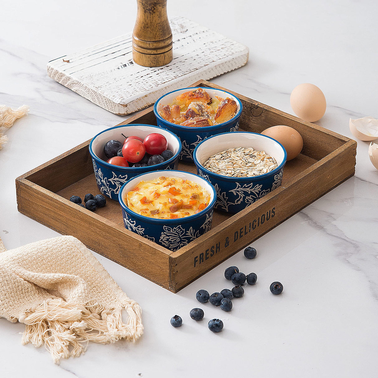 Wisenvoy Ramekins Creme Brulee Ramekins Ceramic Ramekins 8 Oz Oven Safe Ramiken Wisenvoy