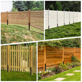 Nrspp Heavy Duty Steel Fence Post Repair Stakes, 2 Pcs Fence Post Anchor Single Ground Spike for Repair Tilted/Broken Wood Fence Post Black Nrspp