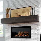 COSHOMER Fireplace Mantel - Floating Mantel Shelf, Wood Mantels for Over Fireplace, Wall-Mounted Mantels, Weight Capacity 60lbs, 60 X 9 X 6 inch, Walnut COSHOMER