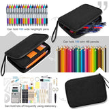 Zannaki Big Capacity Storage Pouch Marker Pen Pencil Case Simple Stationery Bag Box Art Tool & Sketch Storage Boxes for Bullet Journal Middle High School Office College Student Girl Women Adult Teen Zannaki