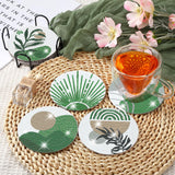 Ovveroche 8 Pcs Diamond Art Painting Coasters with Holder, Diamond Art Coasters Abstract Diamond Art Kits for Adults Beginner Craft Supplies Ovveroche